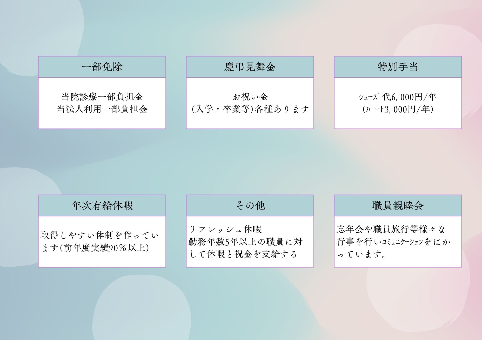 福利厚生
